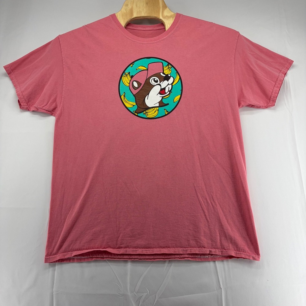 Buc-ee's Bananas for Buc-ee's Pink Graphic T-Shirt Mens XL Beaver Mascot Texas
